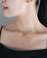 "Moon" diamond necklace(GOLD)