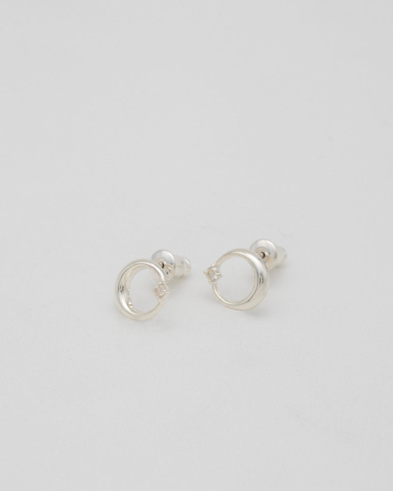 "Moon" diamond pierce(SILVER)