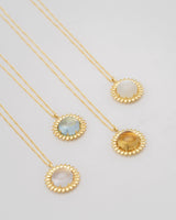 "Birth season" necklace (GOLD/SKY BLUE TOPAZ)