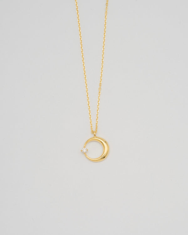 "Moon" diamond necklace(GOLD)