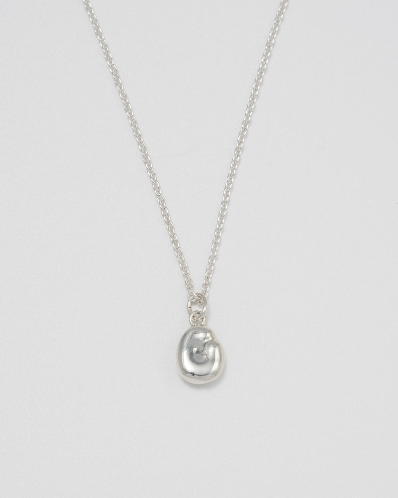 "Bean" charm necklace (SILVER)