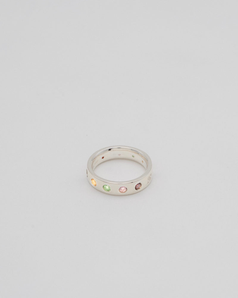 "Multi" round ring (SILVER/GREEN GARNET・GARNET・IOLITE・PINK TOURMALINE・CITRINE)