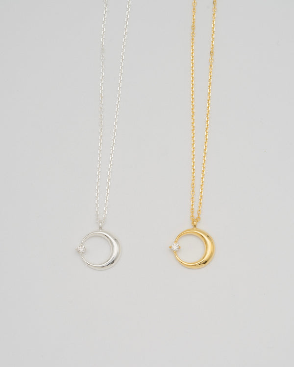 "Moon" diamond necklace(GOLD)