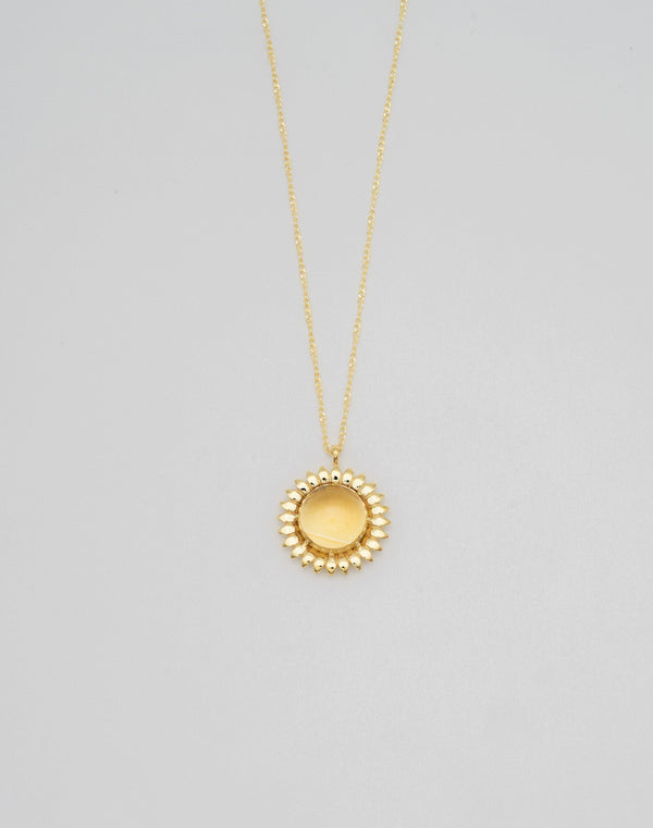 "Birth season" necklace(GOLD/CITRINE)