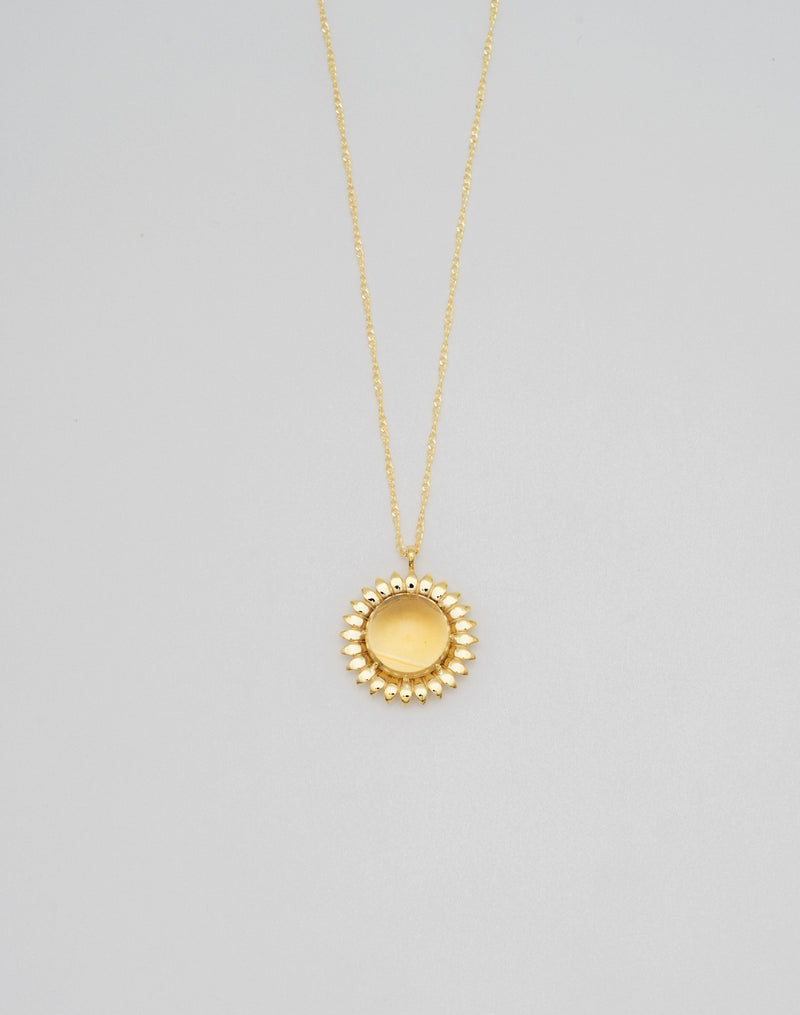 "Birth season" necklace(GOLD/CITRINE)