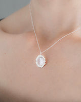 "Birth season" necklace (SILVER/ROSE QUARTZ)