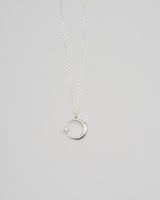 "Moon" diamond necklace(SILVER)