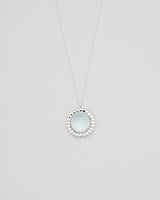 "Birth season" necklace (SILVE/SKY BLUE TOPAZ)