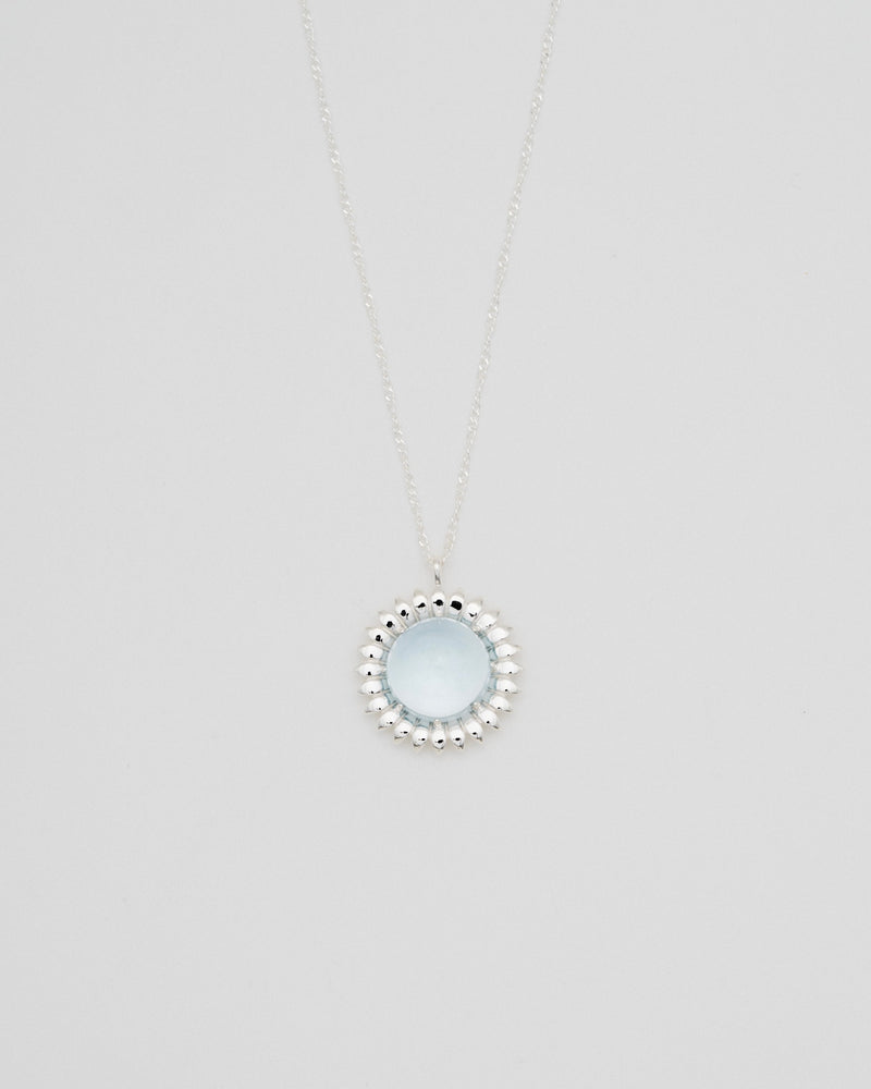 "Birth season" necklace (SILVE/SKY BLUE TOPAZ)