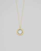 "Birth season" necklace (GOLD/SKY BLUE TOPAZ)