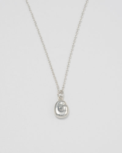 "Bean" charm necklace (SILVER)
