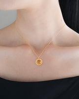 "Birth season" necklace(GOLD/CITRINE)