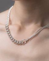 "Chain" dauality necklace(SILVER)