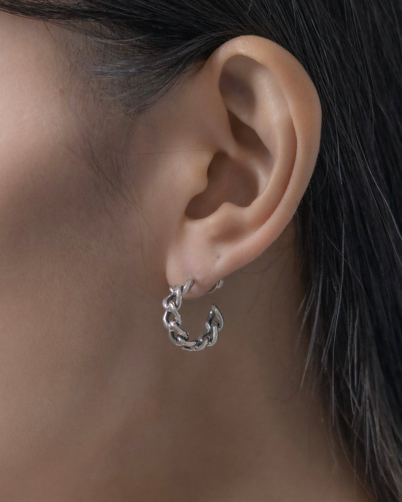 "Chain" hoop pierce(SILVER/両耳用)