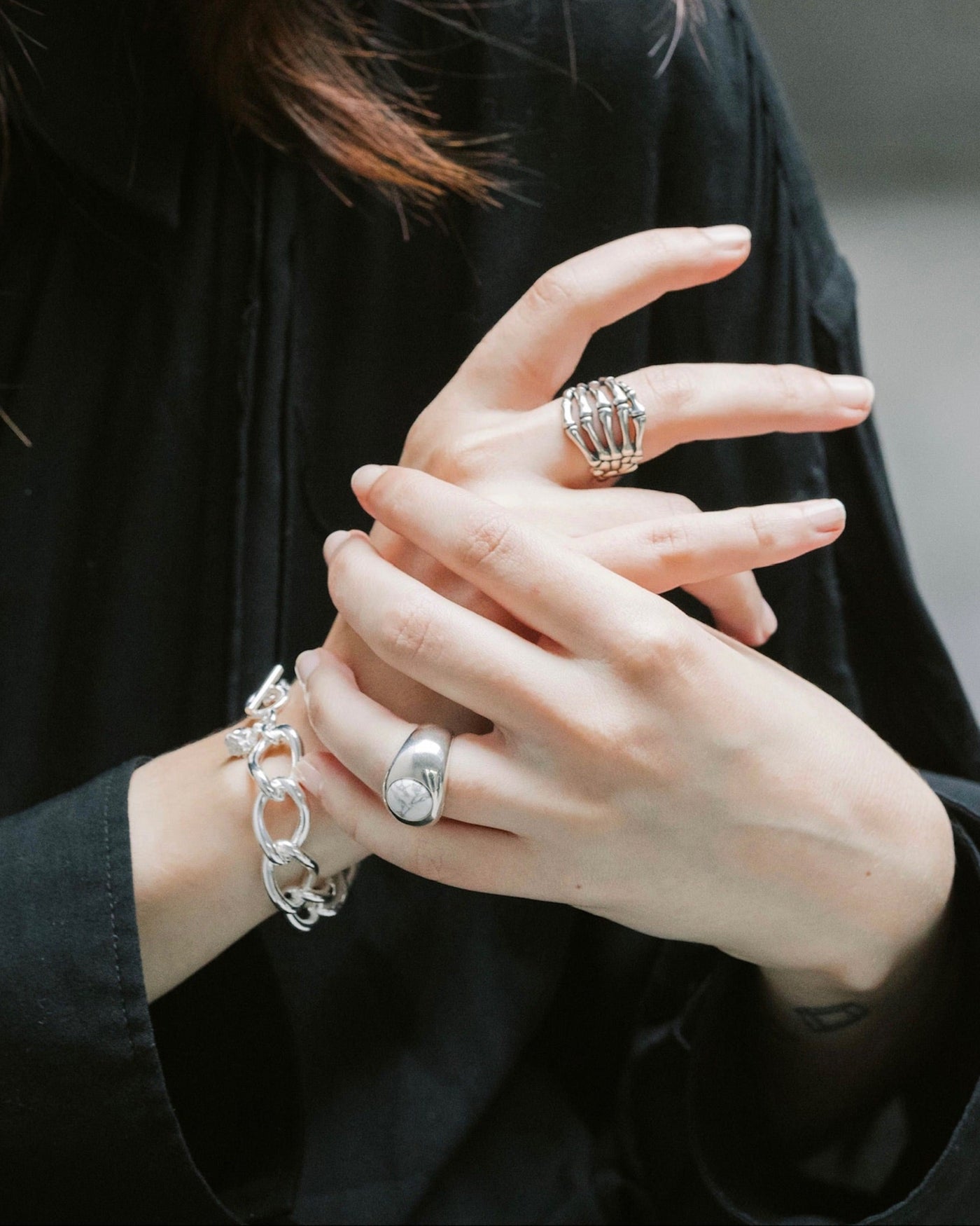 Scat stone ring (marble) ストーンリング Stone