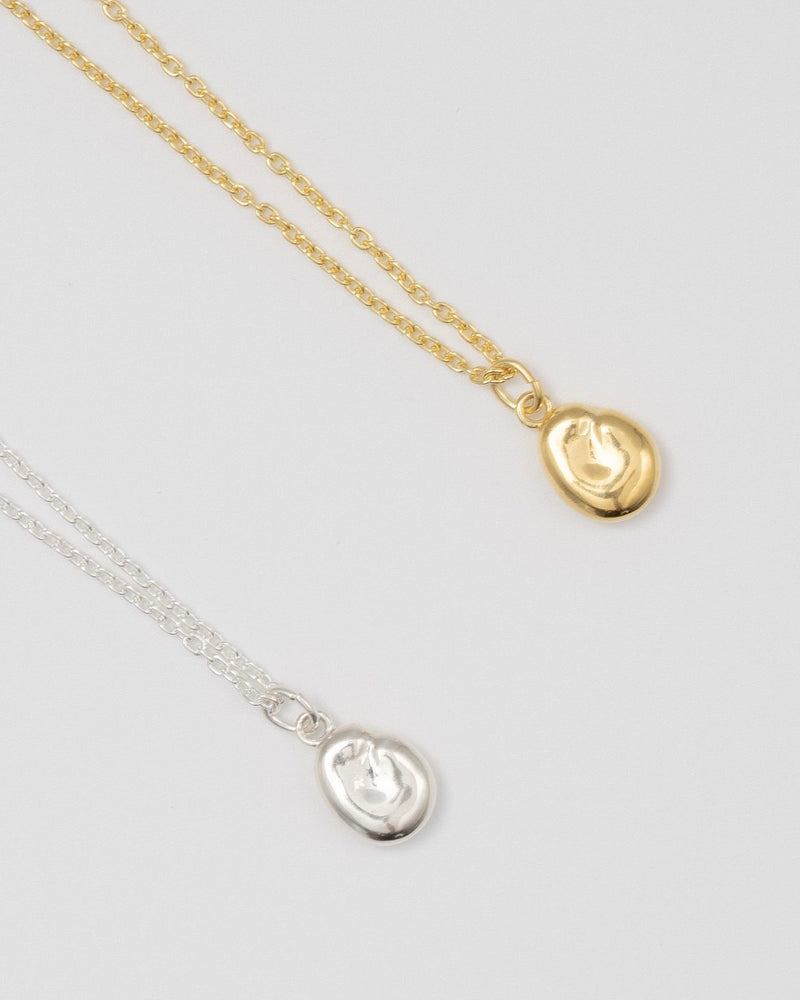 "Bean" charm necklace (SILVER)
