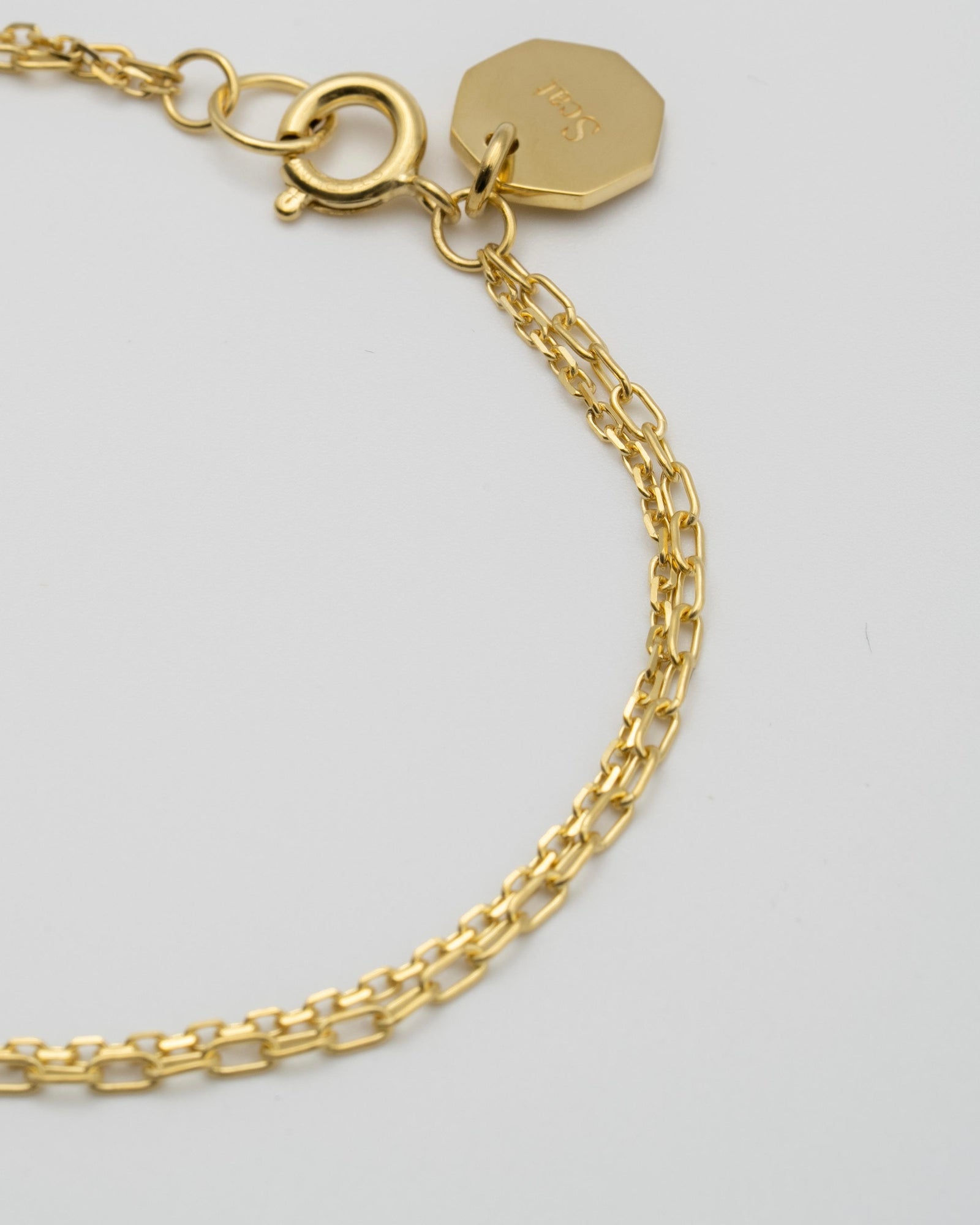 ゴールドK18&pt850 リンクブレスレット Link