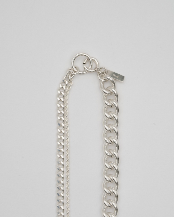 "Chain" dauality necklace(SILVER)