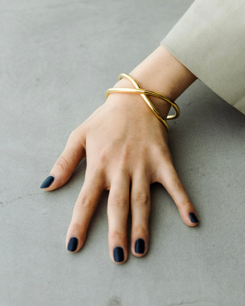 "Cross" bangle (GOLD）