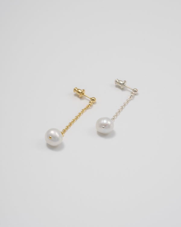 "Pearl" dangle pierce (SILVER)