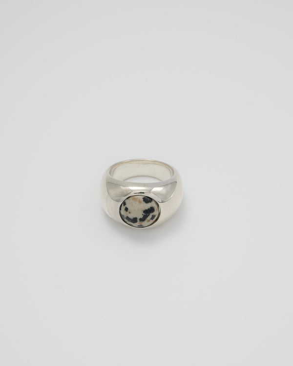 "Stone" ring (Dalmatian jasper)