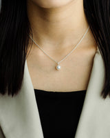 "Pearl" charm necklace(SILVER)